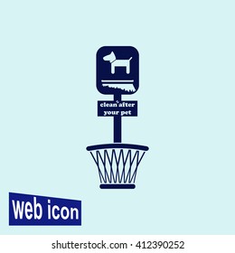 Clean after pet icon.