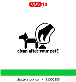 Clean after pet icon.