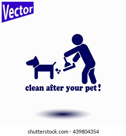 Clean after pet icon.