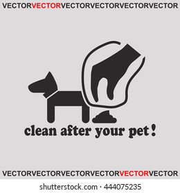 Clean after pet icon.