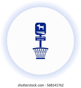 Clean after pet  icon. Vector design. 