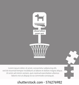 Clean after pet  icon Vector design.