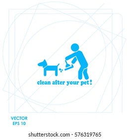 Clean after pet  icon Vector design.