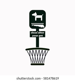 Clean after pet  icon Vector design.