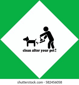 Clean after pet  icon Vector design.