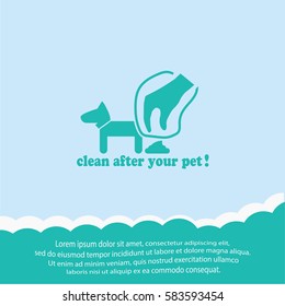 Clean after pet  icon. Vector design.