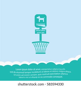 Clean after pet  icon. Vector design.