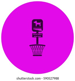 Clean after pet vector  icon