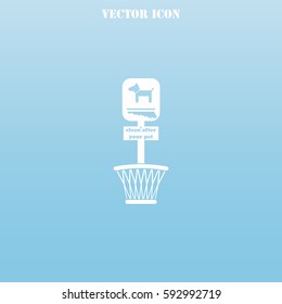 Clean after pet vector  icon.