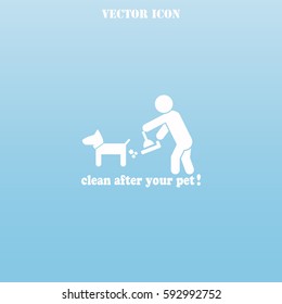 Clean after pet vector  icon.