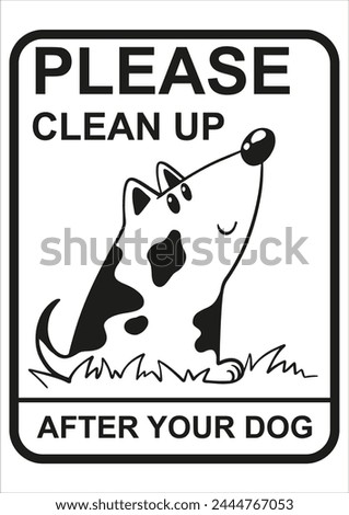 clean up after your dog sign vector mockup dog friendly