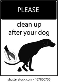Clean up after your pet sign