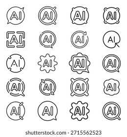Ein sauberes AI Moderation-Icon-Paket mit 16 minimalen Vektorsymbolen, die sich auf Content-Moderation, Online-Sicherheit und digitale Compliance konzentrieren. Ideal für Apps, Dashboards, Websites und Technologieprojekte.