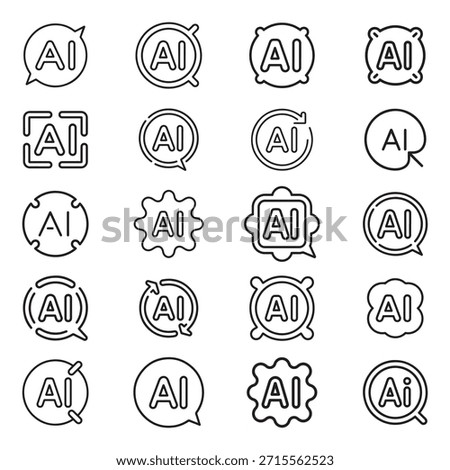 A clean AI Moderation icon pack featuring 16 minimal vector icons focused on content moderation, online safety, and digital compliance. Ideal for apps, dashboards, websites, and tech projects.