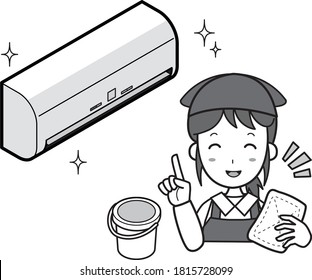 Clean the air conditioner beautifully