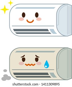 Clean air conditioner and dirty air conditioner