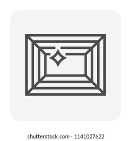 Clean air duct pipe icon, 64x64 perfect pixel and editable stroke.