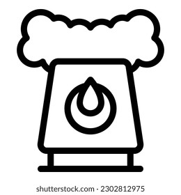 Clean air filter icon outline vector. Wind protection. Heat ecology