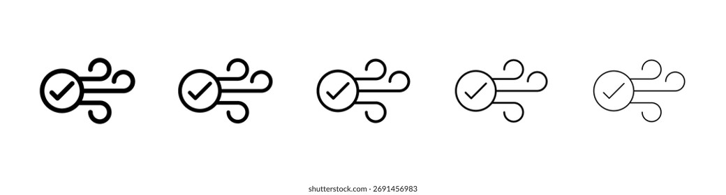Icono de aire limpio para el concepto móvil y el Diseño web.
