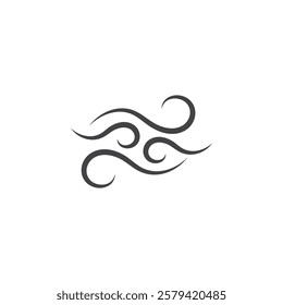 Clean Air Icon Simple thin line flat symbol