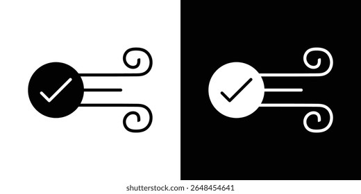 Clean Air icon symbol collection. Flat vector stock illustration.