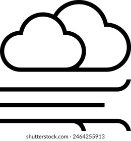 icono de aire limpio. Diseño de estilo lineal delgado aislado sobre fondo blanco