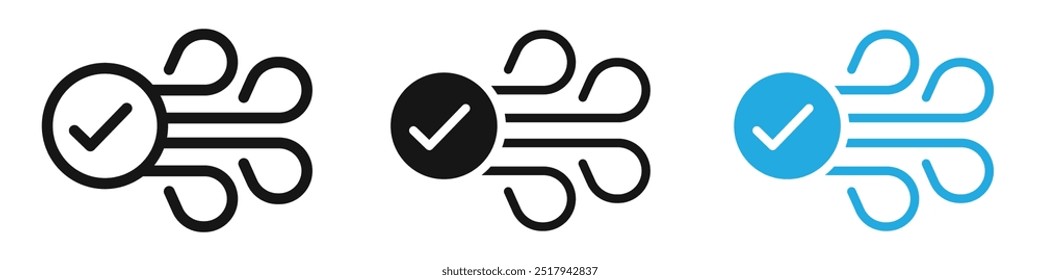Clean Air Icon vector set illustration