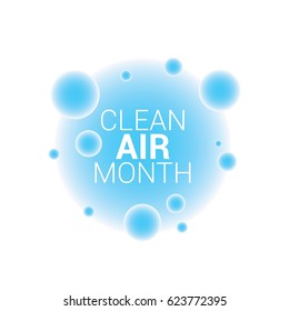 Clean Air Month Design Vector.