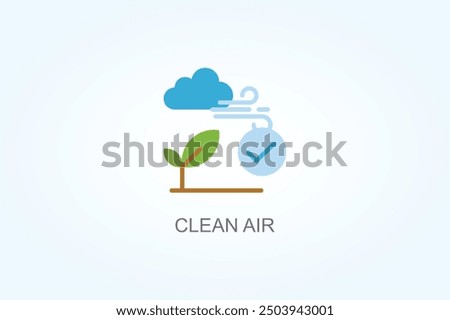 Clean Air Vector Or Logo Sign Symbol Illustration