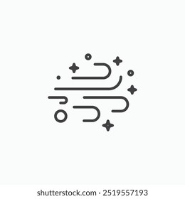 Clean airline in Thin line black color. flat simple vector symbols illustration.