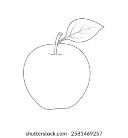 Clean Apple Line art sketch