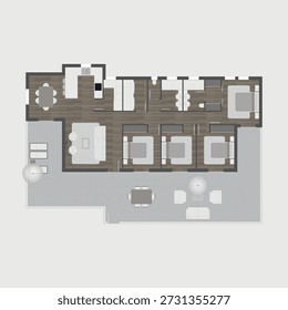 Clean Architectural Floor Plan Design