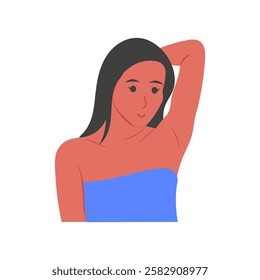 Clean Armpit, Beauty and Spa Vector isolated Illustration