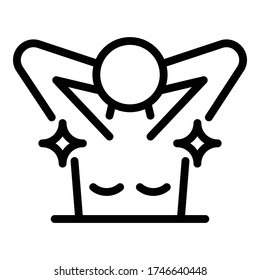 Clean armpits icon. Outline clean armpits vector icon for web design isolated on white background