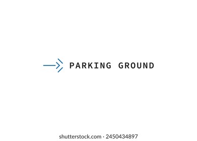 clean arrow traffic sign logo design vector for parking. modern symbol parking ground with arrow, elegant and modern styles