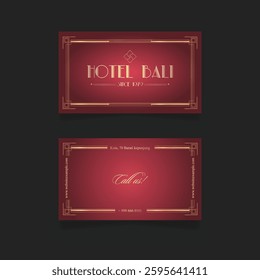 clean art deco business card