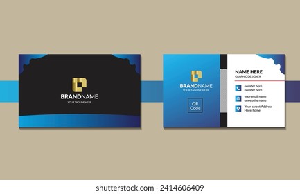 Clean, artistic, and contemporary business card.