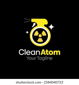 Clean Atom Logo Design Template. Good for Business, Agency, Community and Organization