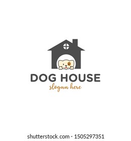 
Clean, attractive dog house logo.
Pictures of cute dogs that love to be in them.