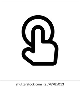 A clean audio tap icon for adjusting or interacting with sound features.