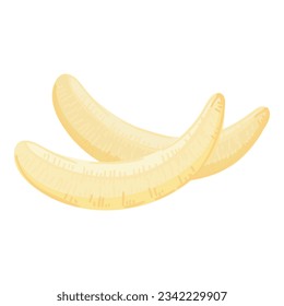 Clean banana icon cartoon vector. Tropical object. Nature organic