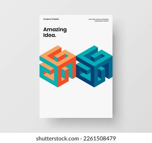 Clean banner A4 vector design illustration. Unique geometric pattern corporate identity layout.