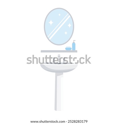 Similar – Image, Stock Photo Sink and mirror in modern bathroom