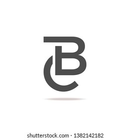 Clean BC monogram/logo design. vector image.