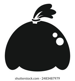 Limpiar la bolsa grande de Vector simple del ícono de basura. Saco de ecología. Artículo reciclado