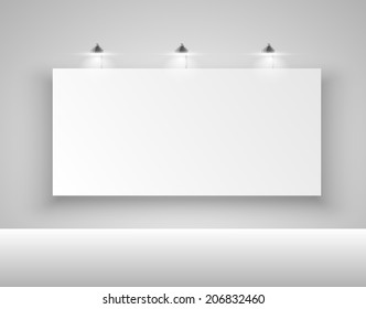  Clean billboard for advertising, vector