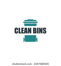 Clean bins logo templates vector