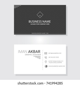 Clean Black Business Card