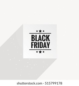 clean black friday poster with long shadow