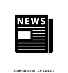 Clean black icons for daily news updates